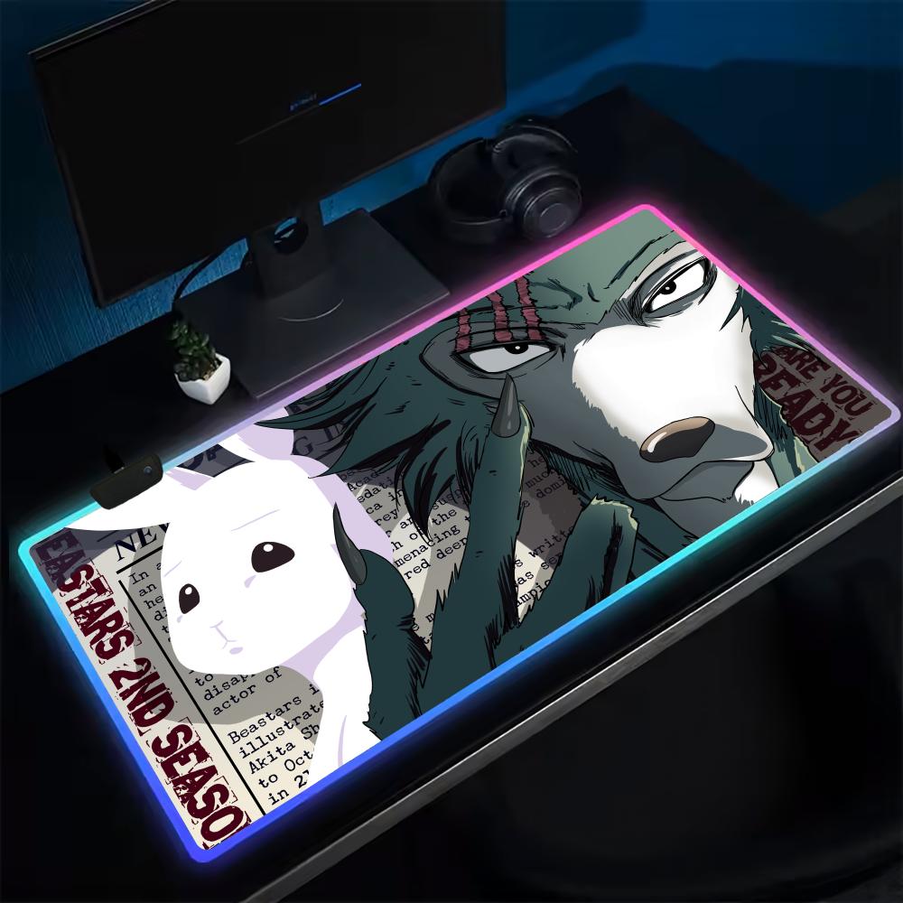 Rgb Mousepad - BEASTARS Mouse Pad Anime Gaming Mouse