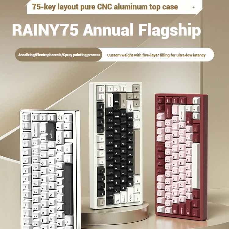 Pc Gaming Keyboard - Wireless Bluetooth RAINY75 Customized Gaming Keyboard