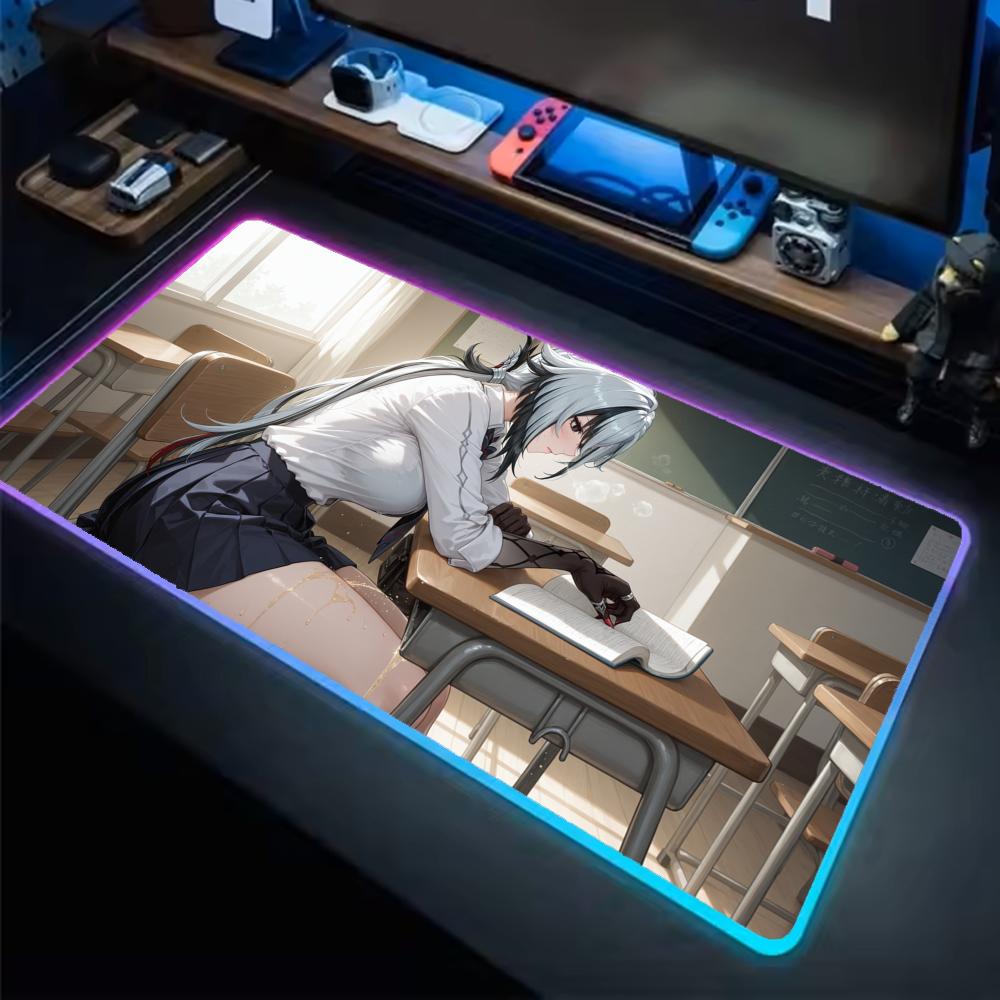 Rgb Mousepad - Genshin Impact Arlecchino Mouse Pad Anime