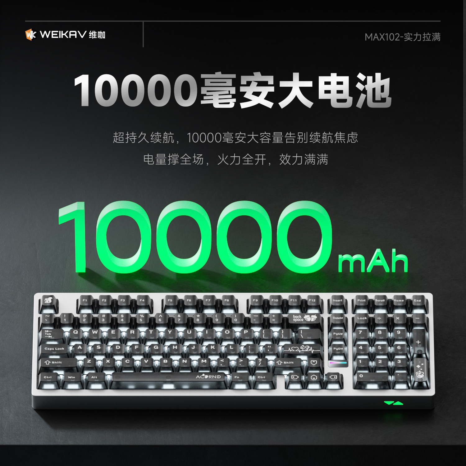 Weika Max102 Aluminum Case Wir - Pc Gaming Keyboard review and price