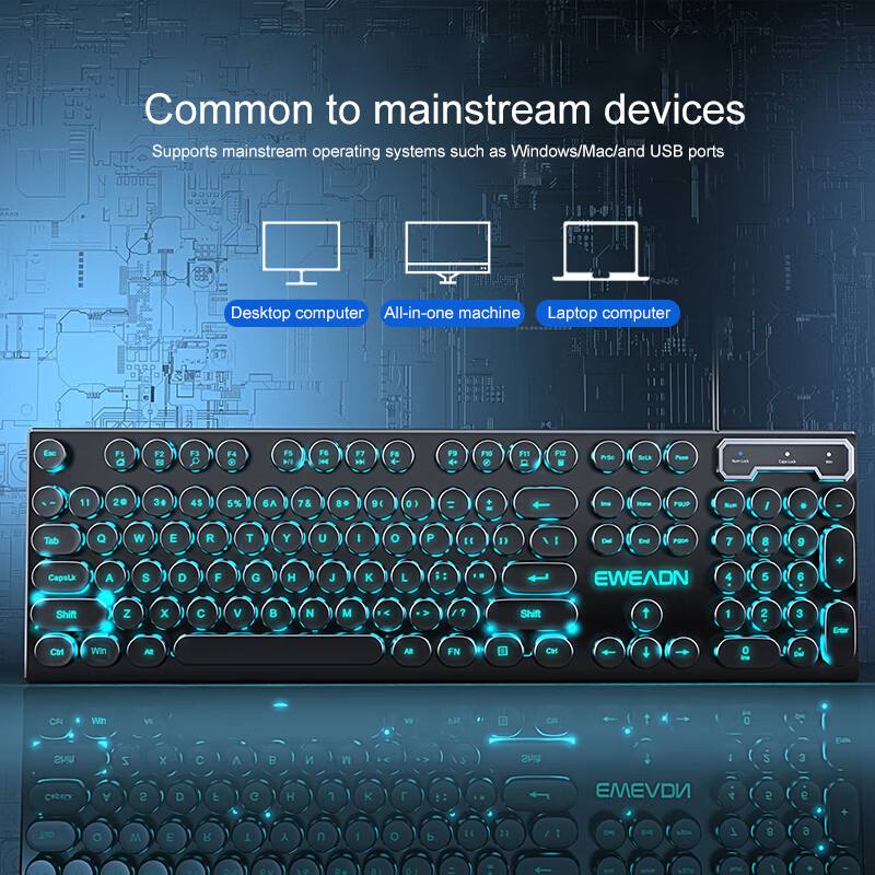 EWEADN Typewriter Gaming Keybo - Pc Gaming Keyboard review and price