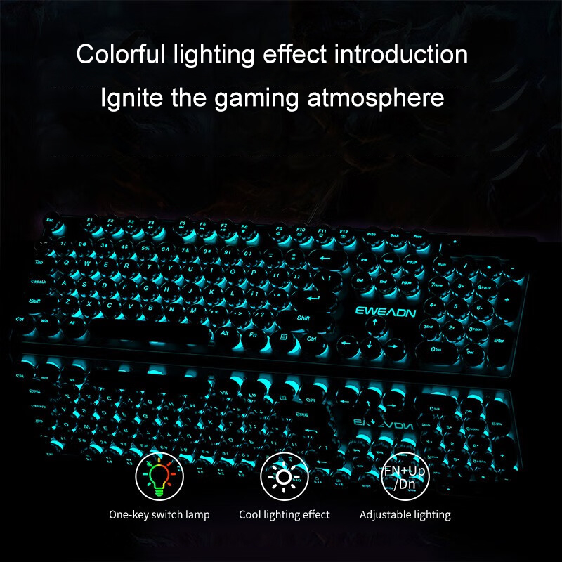 EWEADN Typewriter Gaming Keybo - Pc Gaming Keyboard review and price