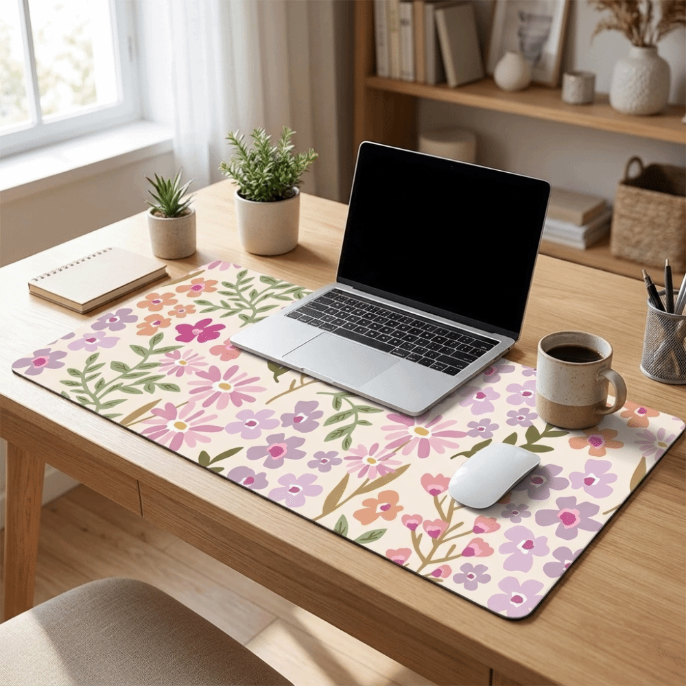 Stain-resistant Large Floral D - Gaming Desk Mat review and price