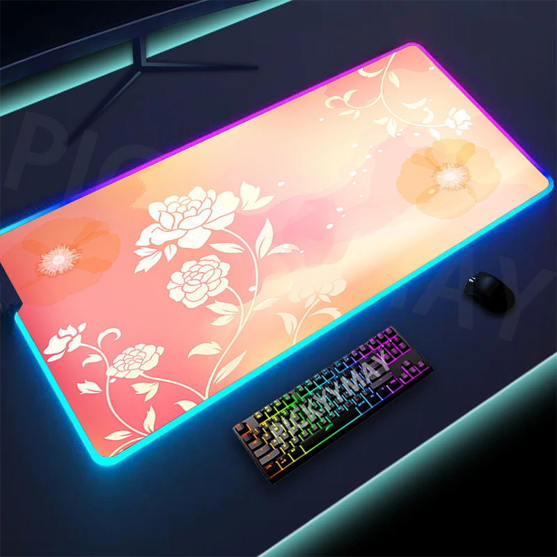 Flower Design Large RGB Mouse  - Rgb Mousepad review and price