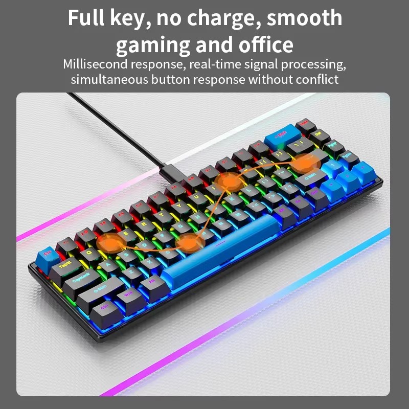 K68 Wired Mechanical Keyboard  - Pc Gaming Apple review and price