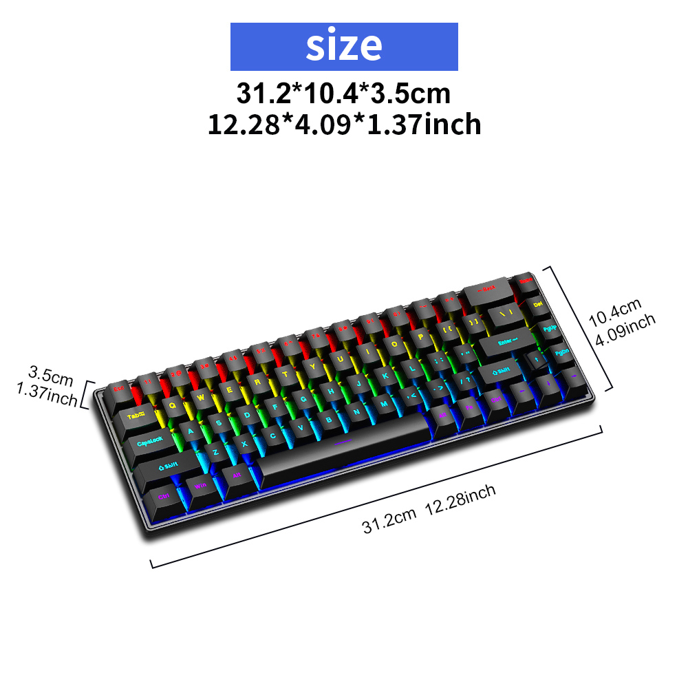 K68 Wired Mechanical Keyboard  - Pc Gaming Apple review and price
