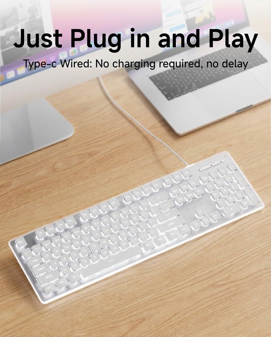 Wired USB Keyboard with White  - Pc Gaming Fullset review and price