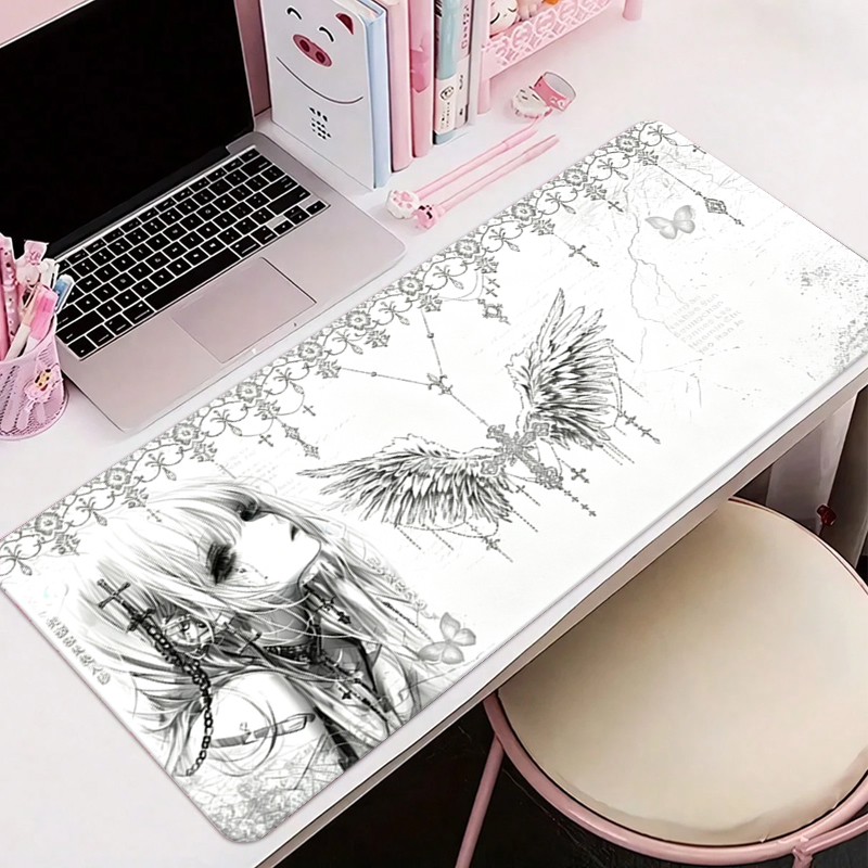 Leather Mousepad Black White A - Pc Gaming Girl review and price