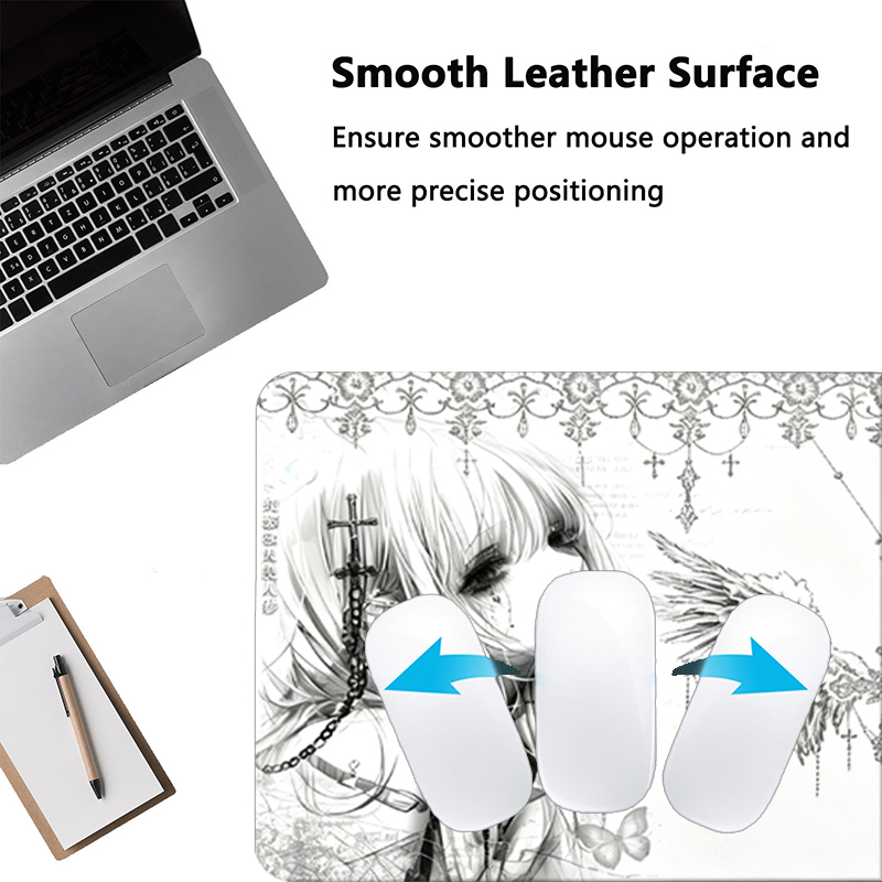 Leather Mousepad Black White A - Pc Gaming Girl review and price